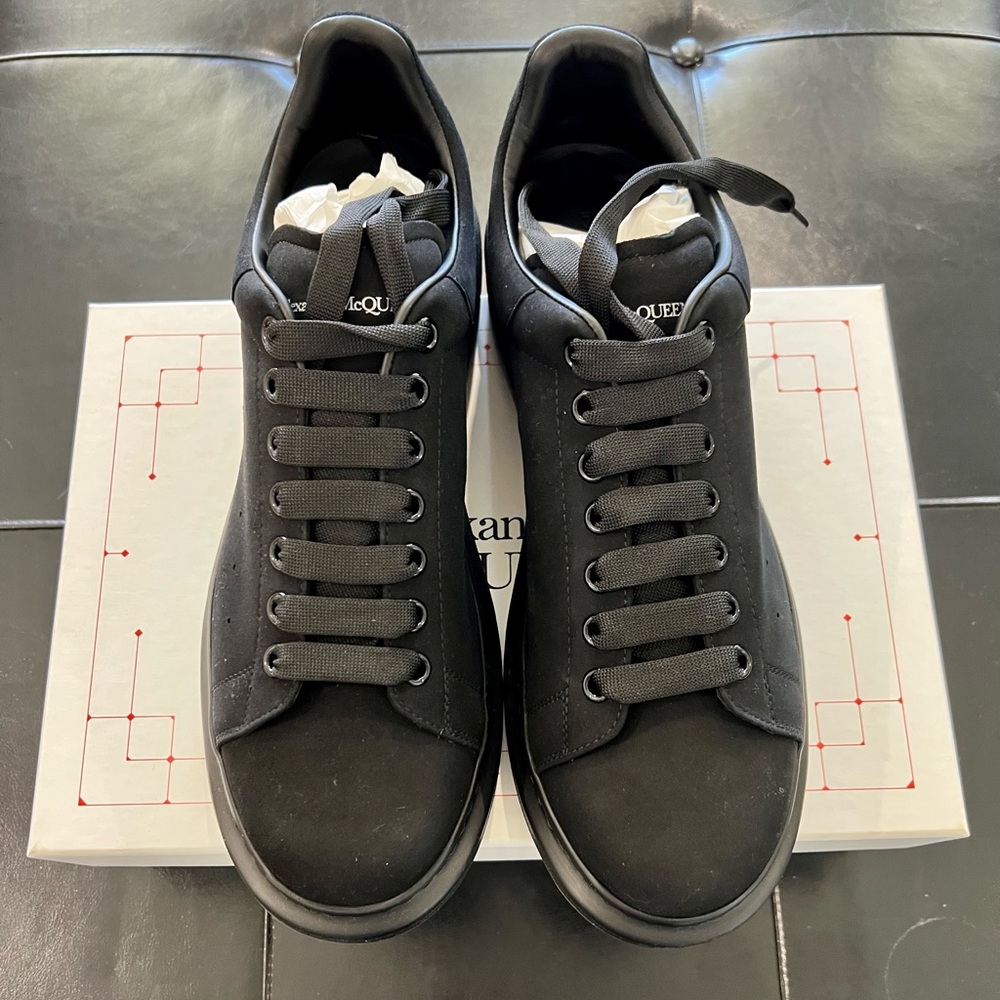 Alexander McQueen Men’s Velvet Platform Sneakers